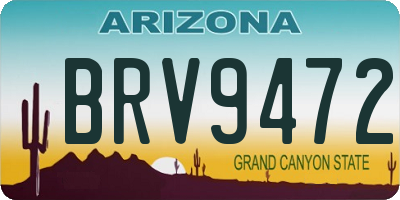 AZ license plate BRV9472