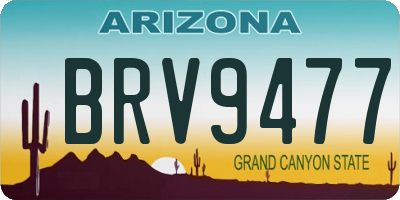 AZ license plate BRV9477