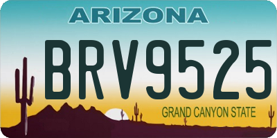 AZ license plate BRV9525