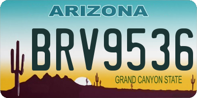 AZ license plate BRV9536