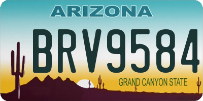 AZ license plate BRV9584