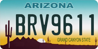 AZ license plate BRV9611