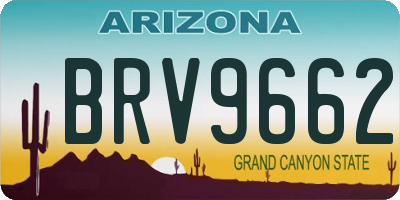 AZ license plate BRV9662