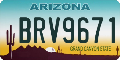 AZ license plate BRV9671