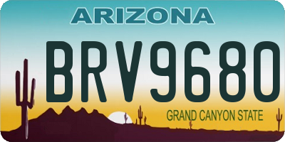 AZ license plate BRV9680