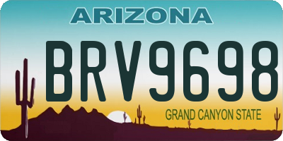 AZ license plate BRV9698