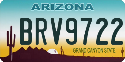 AZ license plate BRV9722