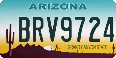 AZ license plate BRV9724