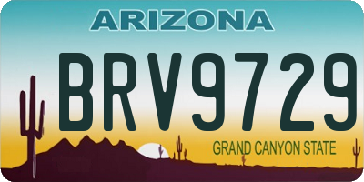 AZ license plate BRV9729