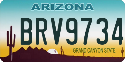 AZ license plate BRV9734