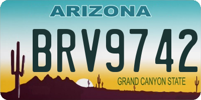 AZ license plate BRV9742