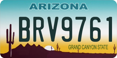 AZ license plate BRV9761