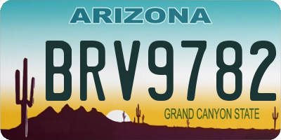 AZ license plate BRV9782