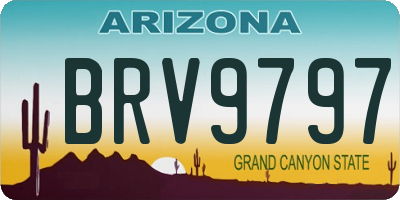 AZ license plate BRV9797