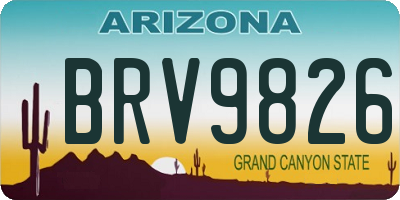 AZ license plate BRV9826