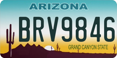 AZ license plate BRV9846
