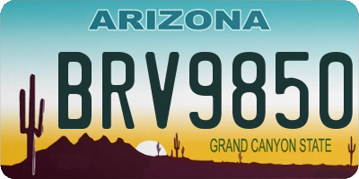 AZ license plate BRV9850