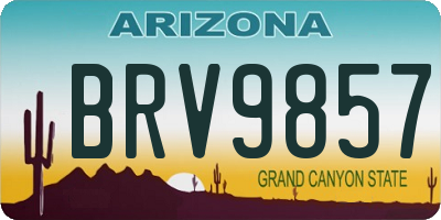 AZ license plate BRV9857