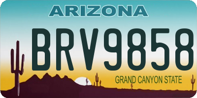 AZ license plate BRV9858