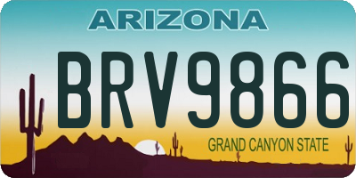 AZ license plate BRV9866