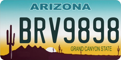 AZ license plate BRV9898