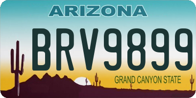 AZ license plate BRV9899