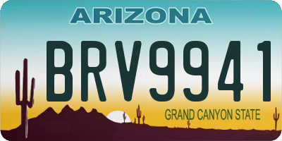 AZ license plate BRV9941