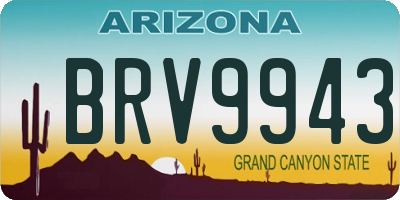 AZ license plate BRV9943