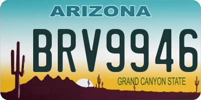 AZ license plate BRV9946