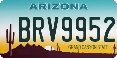 AZ license plate BRV9952