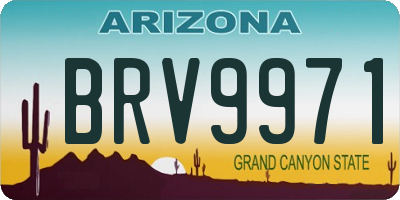 AZ license plate BRV9971