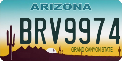 AZ license plate BRV9974