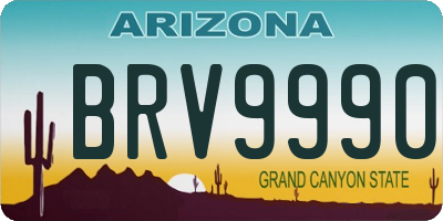 AZ license plate BRV9990