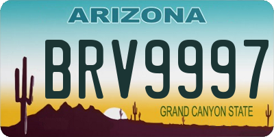 AZ license plate BRV9997