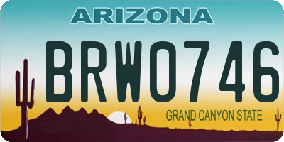 AZ license plate BRW0746