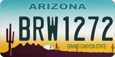 AZ license plate BRW1272