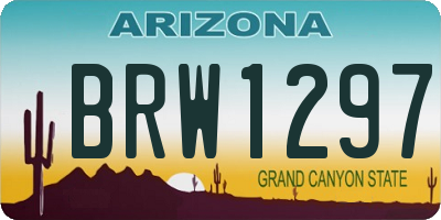 AZ license plate BRW1297