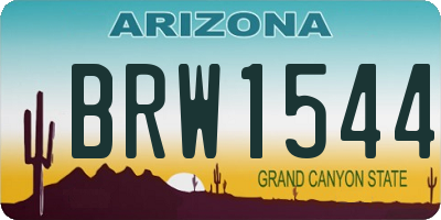 AZ license plate BRW1544