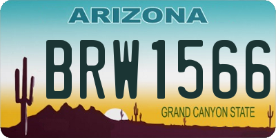 AZ license plate BRW1566
