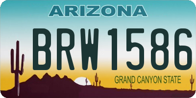 AZ license plate BRW1586