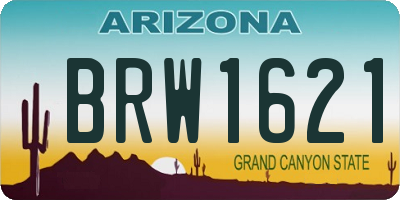 AZ license plate BRW1621