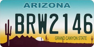 AZ license plate BRW2146