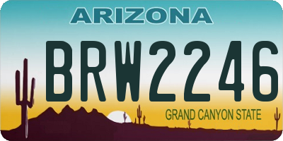 AZ license plate BRW2246