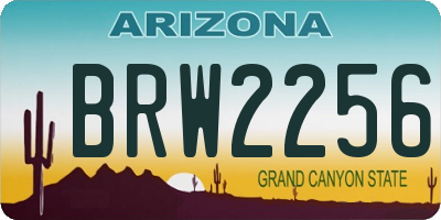 AZ license plate BRW2256