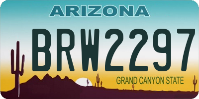 AZ license plate BRW2297