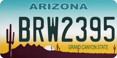 AZ license plate BRW2395