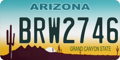 AZ license plate BRW2746