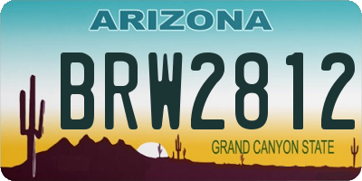 AZ license plate BRW2812