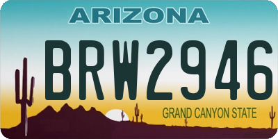 AZ license plate BRW2946