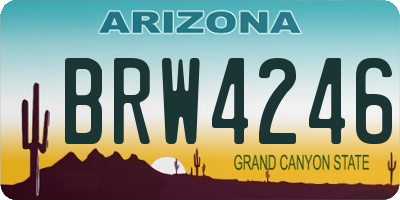 AZ license plate BRW4246